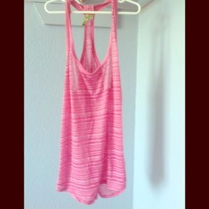 Pink zebra tank top
